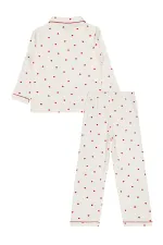 Kız Çocuk Pijama Takımı 6-9 Yaş Ekru - Paket