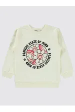 Kız Çocuk Sweatshirt 2-5 Yaş Ekru - Paket