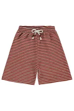Short garçon, 6-9 ans, couleur terre cuite - Lot