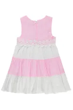 Kız Çocuk Jile ve Elbise 2-5 Yaş Pembe-Beyaz - Paket
