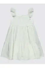 Ensemble gilet et robe pour fille de 6 à 9 ans, couleur écru - Pack