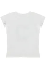 Kız Çocuk Tişört Km 6-9 Yaş Kırık Beyaz - Paket