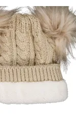 Kız Çocuk Atkı Bere Eldiven Setleri 6-9 Yaş Bej - Paket