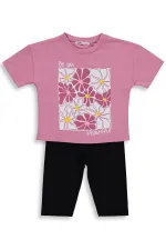 Kız Çocuk Takım 2-5 Yaş Soft Pembe-Siyah - Paket