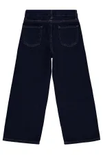 Kız Çocuk Pantolon Kot 6-9 Yaş Lacivert - Paket