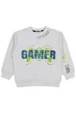 Erkek Çocuk Sweatshirt 6-9 Yaş Açık Gri - Paket