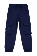 Pantalon de survêtement garçon, 10-13 ans, bleu marine - Lot