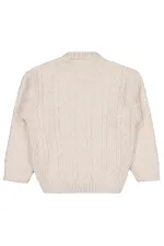 Kız Çocuk Kazak 6-9 Yaş Bej - Paket