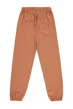 Pantalon fille 10-13 ans, couleur argile italienne - Emballage