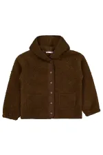 Girl Cardigan 10-13 Years Old Dark Brown - Package
