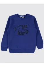 Erkek Çocuk Sweatshirt 2-5 Yaş Saks - Paket
