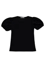 Girls' T-shirt, Ages 10-13, Black - Pack