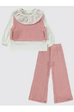 Kız Çocuk Takım 2-5 Yaş Pudra - Paket