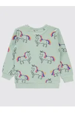 Kız Çocuk Sweatshirt 2-5 Yaş Taze Nane - Paket