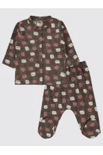 Ensemble pyjama bébé 0-24 mois marron - Lot