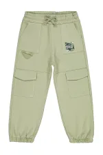 Erkek Çocuk Eşofman Altı 6-9 Yaş Soft Haki - Paket