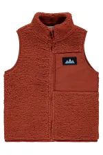 Erkek Çocuk Yelek 2-5 Yaş Koyu Bakır - Paket