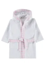 Peignoir pour fille, 6-9 ans, blanc cassé - Emballage