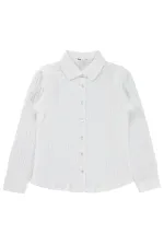 Girls' Shirt, Ages 10-13, Off-White - Package