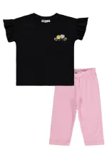 Kız Çocuk Takım 2-5 Yaş Siyah-Pembe - Paket