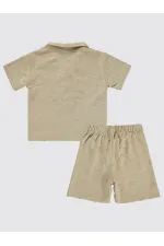 Costume beige pour garçon de 2 à 5 ans - Emballage
