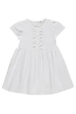 Kız Çocuk Jile ve Elbise 6-9 Yaş Beyaz - Paket