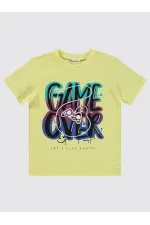 T-shirt garçon 6-9 ans jaune clair - Emballage