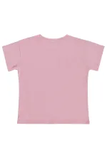 T-shirt fille, 6-9 ans, rose foncé - Lot