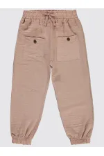 Kız Çocuk Pantolon 10-13 Yaş Pudra - Paket