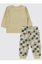 Bebek Pijama Takımı 0-24 Ay Sütlükahve - Paket