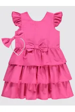 Kız Çocuk Jile ve Elbise 6-9 Yaş Fuşya - Paket