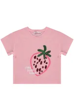 Girls' T-shirt, Ages 2-5, Powder Pink - Pack