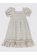 Ensemble gilet et robe lilas pour fille de 6 à 9 ans