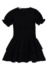 Kız Çocuk Jile ve Elbise 10-13 Yaş Siyah - Paket