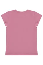 Kız Çocuk Tişört Km 6-9 Yaş Gül Kurusu - Paket