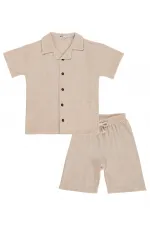 Ensemble d'équipe pour garçons, 6-9 ans, beige - Emballage