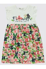 Kız Çocuk Jile ve Elbise 2-5 Yaş Ekru - Paket