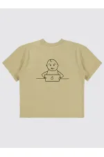 T-shirt garçon 10-13 ans, lait d'avoine - Emballage civil