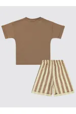 Ensemble garçon 2-5 ans marron - Emballage