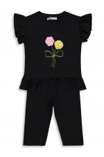 Girls' Outfit Set 2-5 Years Old Black-Black - Package