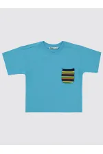 T-shirt garçon turquoise 2-5 ans - Emballage