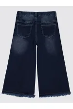 Pantalon bleu foncé pour fille de 10 à 13 ans - Emballage