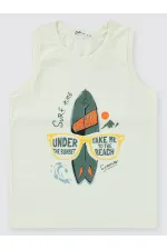 Erkek Çocuk Pijama Takımı 6-9 Yaş Ekru - Paket