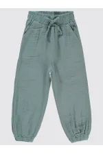 Kız Çocuk Pantolon 2-5 Yaş Mavi - Paket