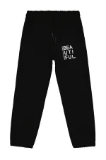 Bas de survêtement noir pour filles (6-9 ans) - Lot