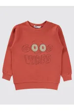 Erkek Çocuk Sweatshirt 2-5 Yaş Kiremit - Paket