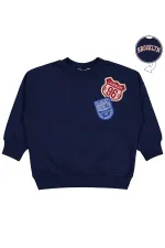 Sweat-shirt garçon bleu marine 2-5 ans - Emballage