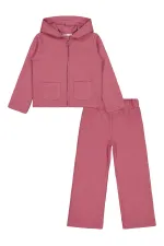Girls Tracksuit Set 6-9 Years Old Dusty Rose - Package