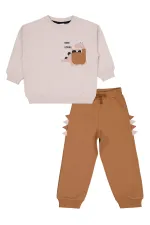 Boys Tracksuit Set for 2-5 Years Old Stone Color - Package