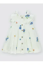 Kız Çocuk Jile ve Elbise 6-9 Yaş Ekru - Paket